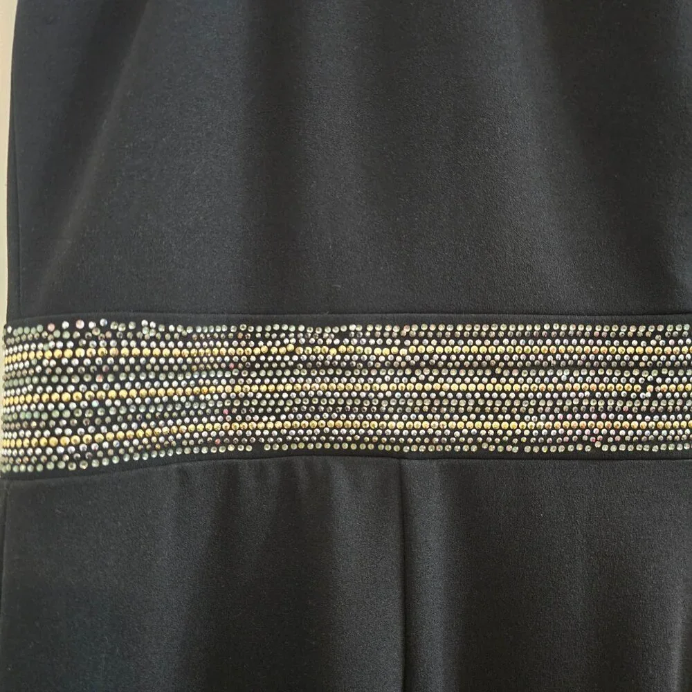 Calvin Klein Pants Jumpsuit - Black with Rhinestone Waist - Picture 11 of 12